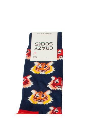 Crazy Socks Lion socks blue