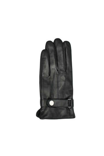 Men's leather gloves black