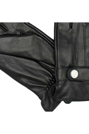 Men's leather gloves black