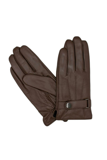 Men's leather gloves brown