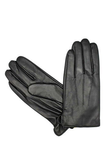 Men's leather gloves black