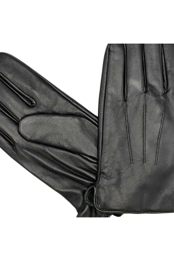 Men's leather gloves black