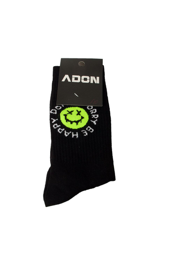 Smiley socks black