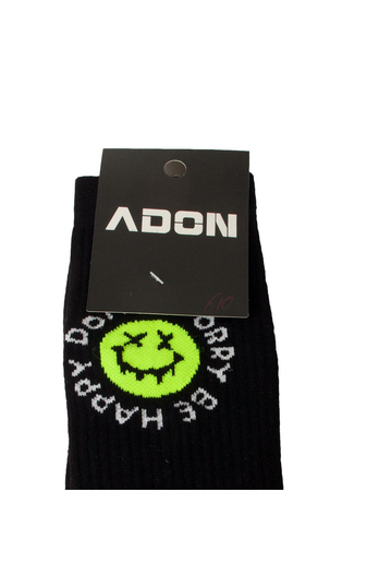Smiley socks black