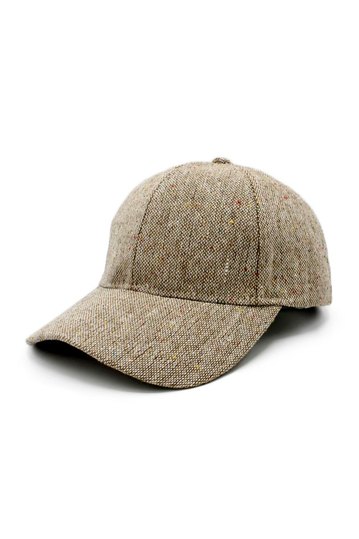 Tweed baseball cap beige