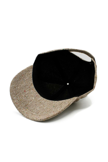 Tweed baseball cap beige