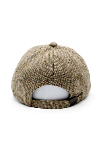 Tweed baseball cap beige