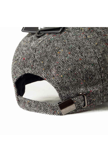 Tweed baseball cap grey