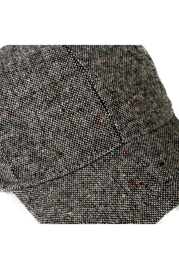 Tweed baseball cap grey