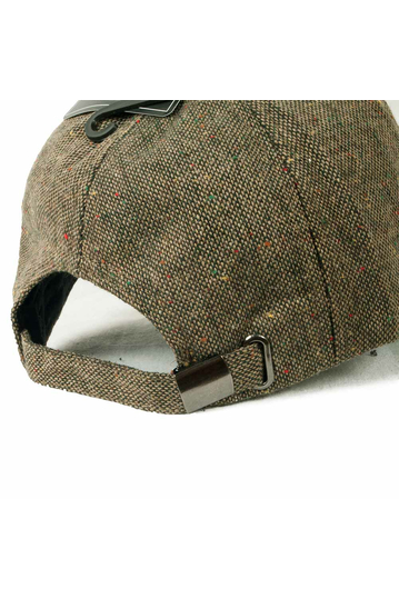 Tweed baseball cap khaki