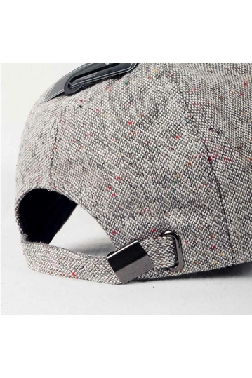 Tweed baseball cap light grey