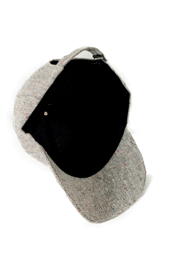 Tweed baseball cap light grey