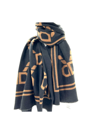 Viscose scarf Black/brown