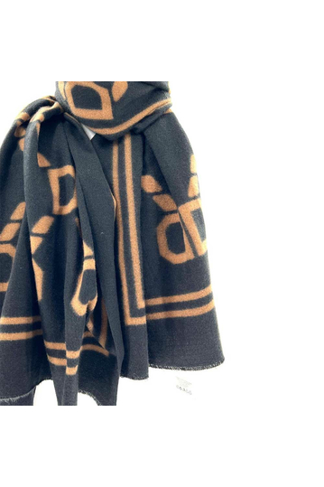 Viscose scarf Black/brown