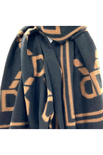 Viscose scarf Black/brown