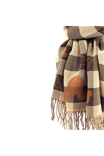 Minnie Mouse viscose scarf brown/beige