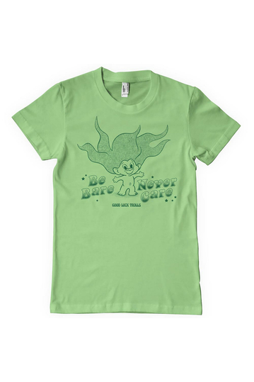 Good Luck Trolls - Be Bare Never Care T-Shirt Mint Green