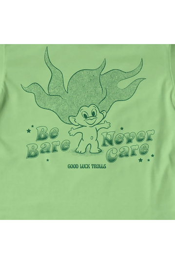 Good Luck Trolls - Be Bare Never Care T-Shirt Mint Green