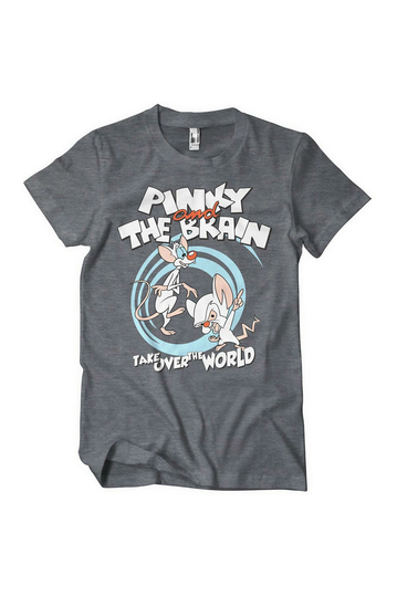 Pinky and The Brain - Take Over The World T-Shirt Grey