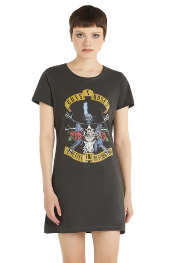 Amplified Guns n' Roses Tophat Skull Dress Charcoal