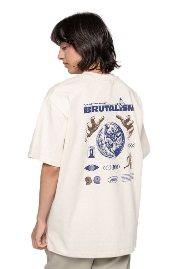 Kaotiko Brutalism Organic Cotton T-shirt Ivory