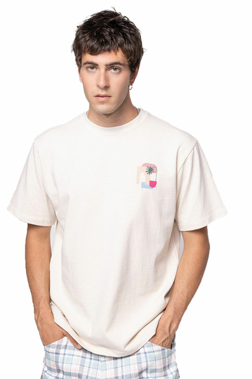 Kaotiko Marrakech Organic Cotton T-shirt Ivory