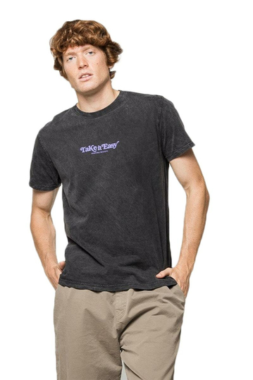 Kaotiko Black Take It Easy Washed T-shirt
