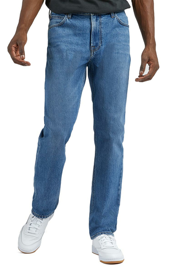 Lee West Relaxed Straight Jeans - Into The Blue Worn