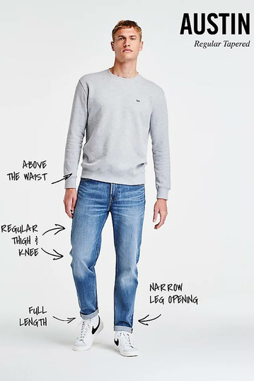 Lee Austin Regular Tapered Jeans - Union City Worn