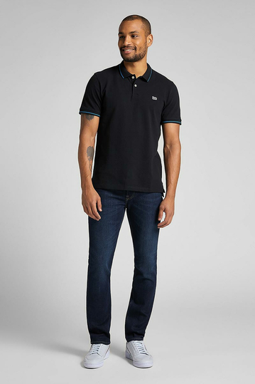 Lee Pique Polo Tee Black