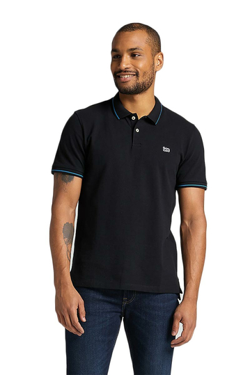 Lee Pique Polo Tee Black