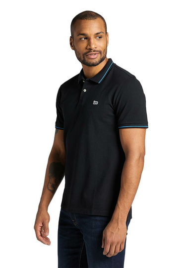 Lee Pique Polo Tee Black