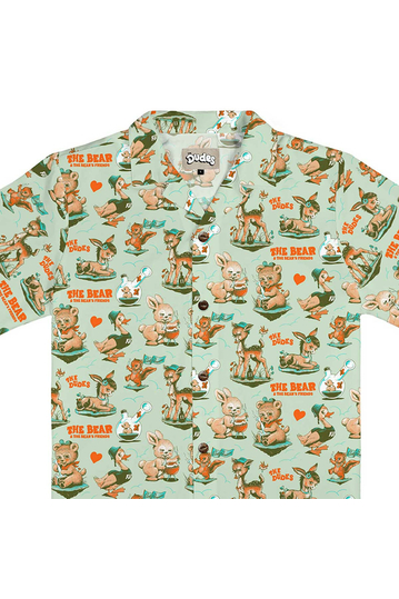 The Dudes χαβανέζικο πουκάμισο Wasted Dudes Pistachio