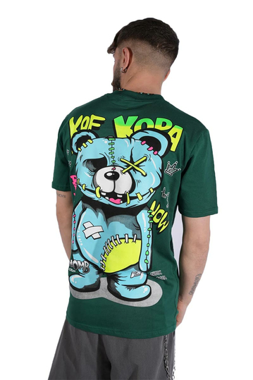 Broked Bear T-Shirt Dark Green