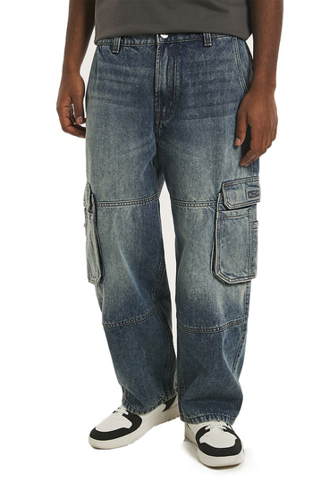 Alcott Cargo Jeans Medium Blue