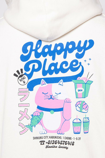 Kaotiko Happy Place Hoodie Ivory