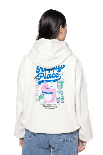 Kaotiko Happy Place Hoodie Ivory