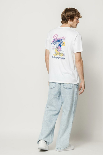 Kaotiko Washed Serving Good T-shirt White