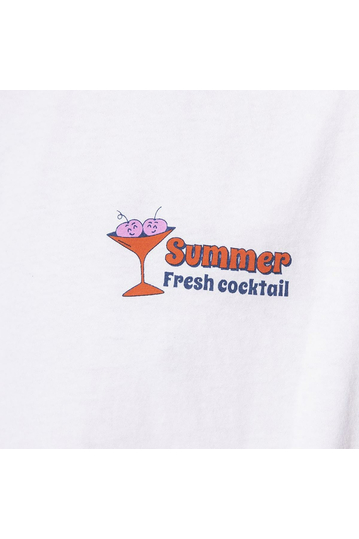 Kaotiko Washed Tropical Bar T-shirt White