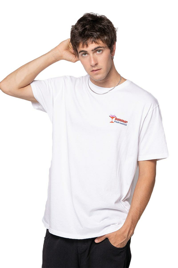 Kaotiko Washed Tropical Bar T-shirt White