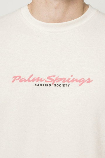 Kaotiko Palm Springs Organic Cotton T-shirt Ivory