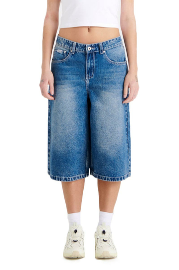 The Ragged Priest Denim Longline Baggy Shorts