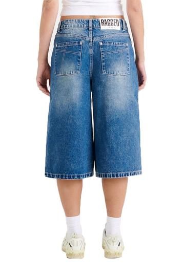 The Ragged Priest Denim Longline Baggy Shorts