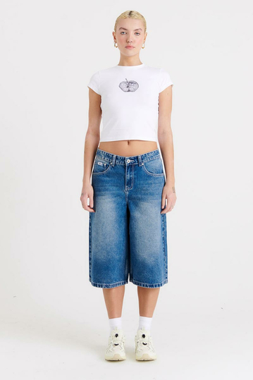The Ragged Priest Denim Longline Baggy Shorts