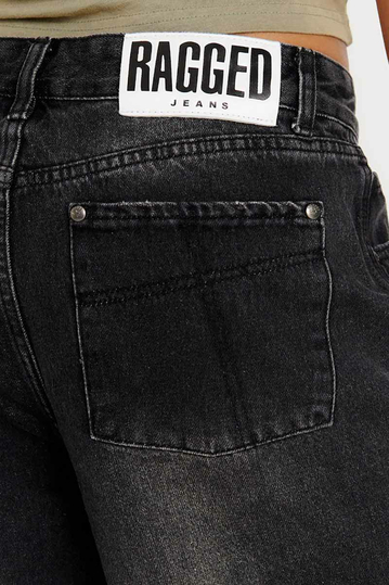 The Ragged Priest Goliath Baggy Jeans Charcoal Wash