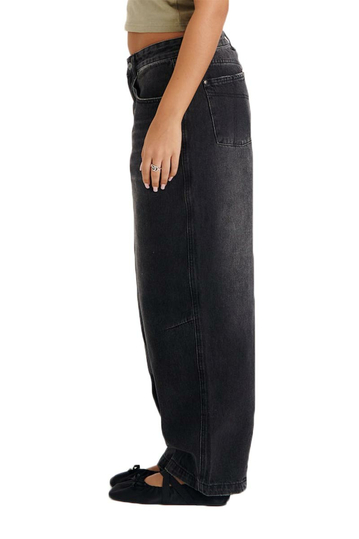 The Ragged Priest Goliath Baggy Jeans Charcoal Wash