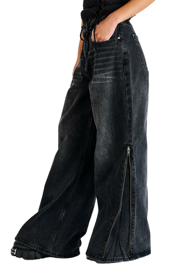 The Ragged Priest Feral Flare Jeans Charcoal