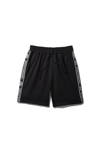 Sprayground Logo Side Tape Knit Shorts Black