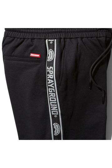 Sprayground φούτερ βερμούδα Logo Side Tape Black