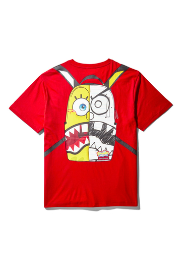 Sprayground T-Shirt Spongebob Bag On Tee Red